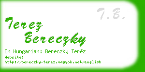 terez bereczky business card